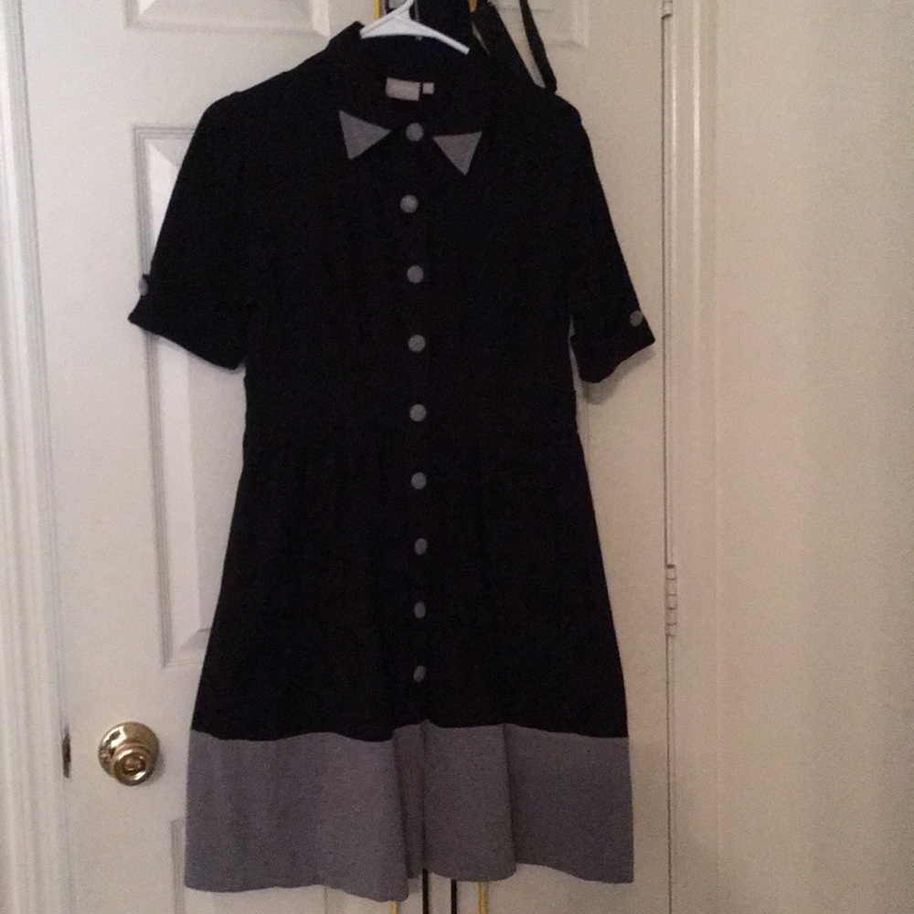 Black and grey dress